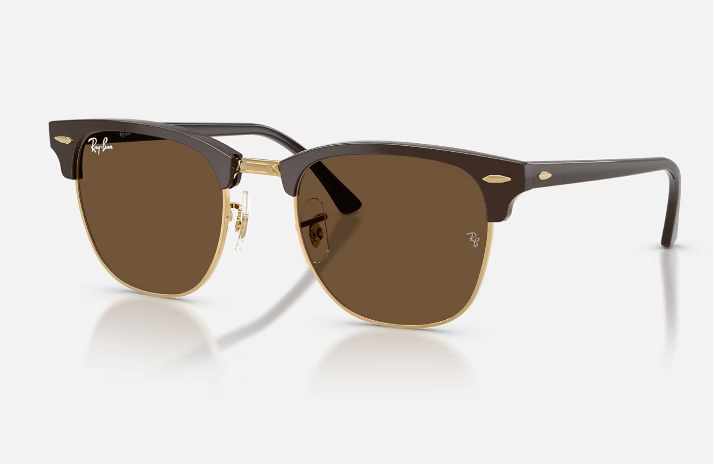 Ray-Ban CLUBMASTER - Gloss Brown/Gold