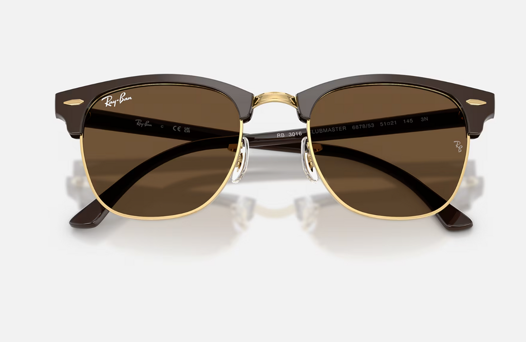 Ray-Ban CLUBMASTER - Gloss Brown/Gold