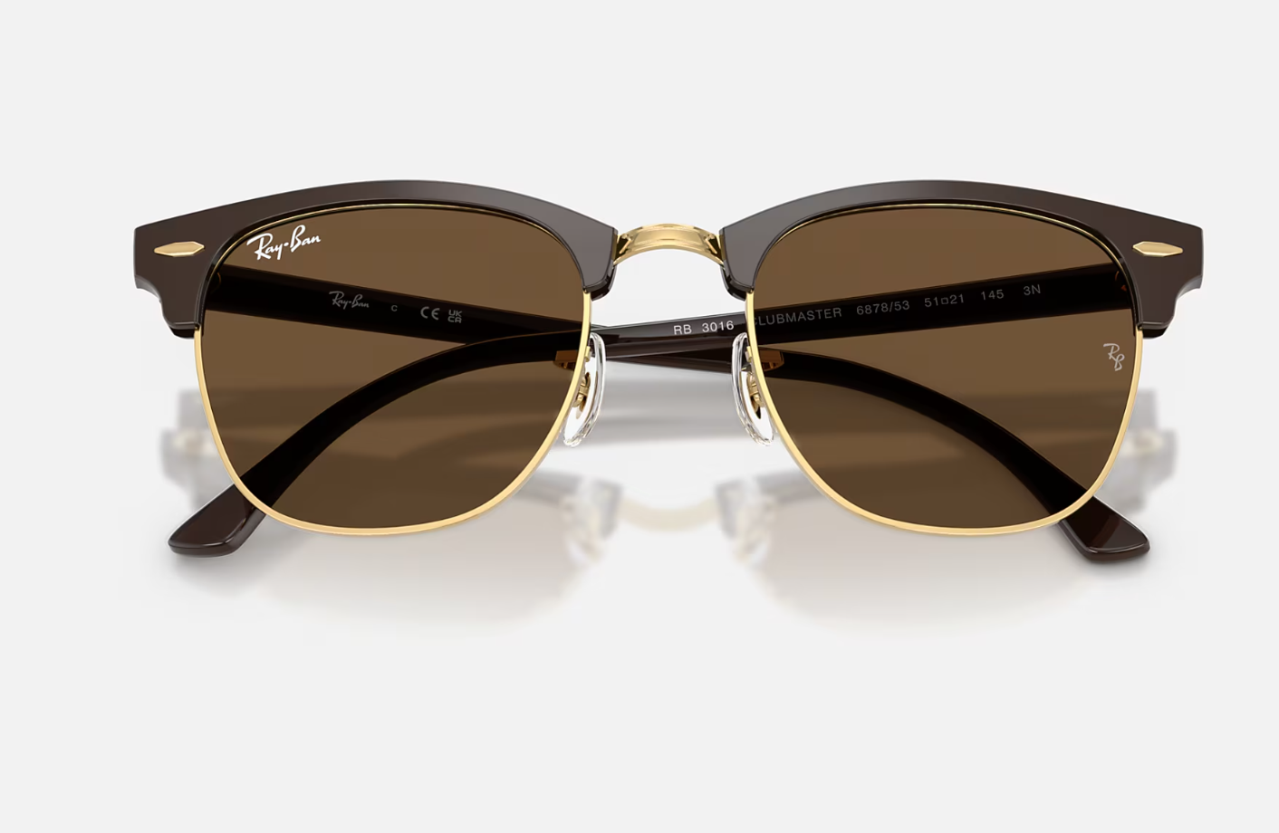 Ray-Ban CLUBMASTER - Gloss Brown/Gold