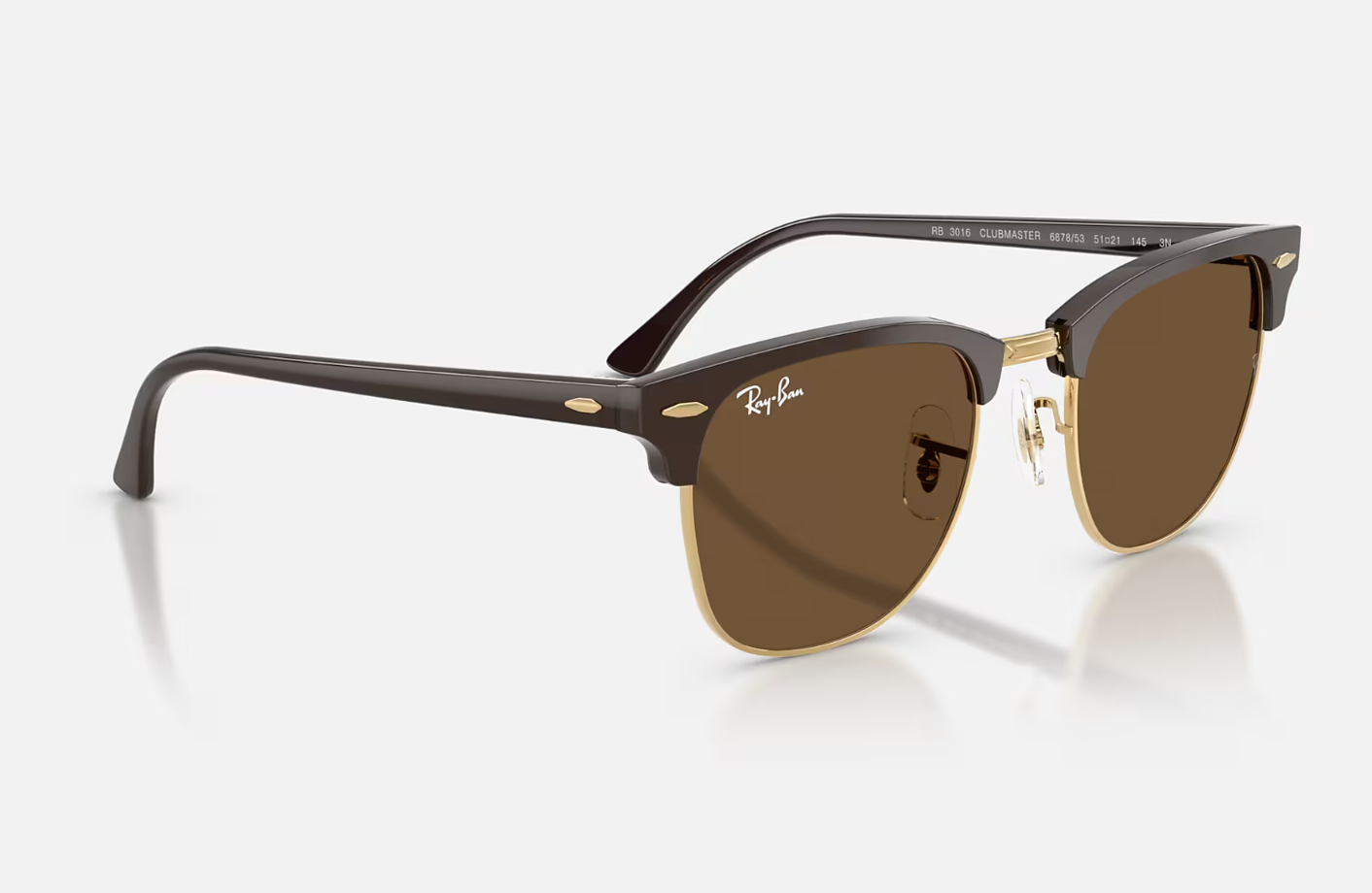 Ray-Ban CLUBMASTER - Gloss Brown/Gold